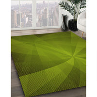 Patterned Seaweed Green Rug, pat419yw