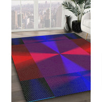 Patterned Bright Purple Novelty Rug, pat41