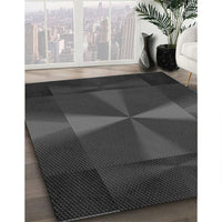 Patterned Charcoal Black Rug, pat42gry