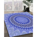 Machine Washable Transitional Ocean Blue Rug in a Family Room, wshpat420blu