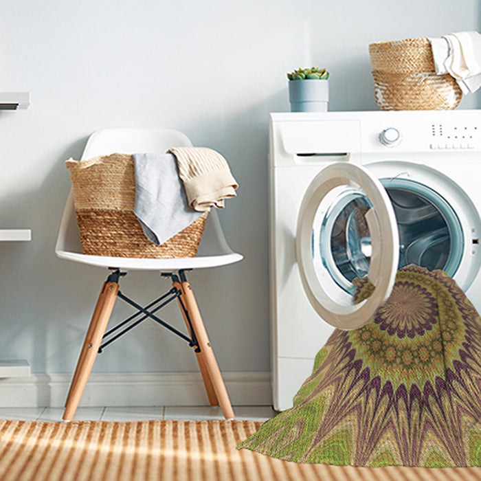 Machine Washable Transitional Sienna Brown Rug in a Washing Machine, wshpat420brn