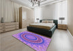 Patterned Purple Rug in a Bedroom, pat420pur