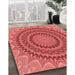 Machine Washable Transitional Red Rug in a Family Room, wshpat420rd