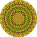 Square Patterned Green Rug, pat420yw