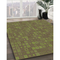 Patterned Antique Bronze Green Rug, pat421brn