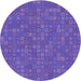 Square Machine Washable Transitional Amethyst Purple Rug in a Living Room, wshpat421pur