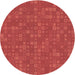 Square Patterned Red Rug, pat421rd