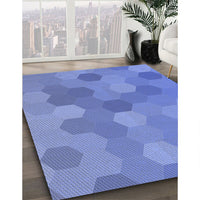 Patterned Sky Blue Rug, pat422blu