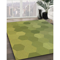 Patterned Green Rug, pat422brn