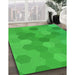 Machine Washable Transitional Lime Green Rug in a Family Room, wshpat422grn