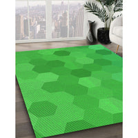 Patterned Lime Green Rug, pat422grn