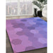 Machine Washable Transitional Purple Mimosa Purple Rug in a Family Room, wshpat422pur