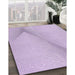 Patterned Lilac Purple Rug in Family Room, pat423pur