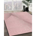 Machine Washable Transitional Pink Rug in a Family Room, wshpat423rd