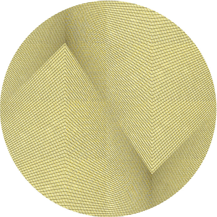 Square Machine Washable Transitional Sun Yellow Rug in a Living Room, wshpat423yw