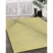 Patterned Sun Yellow Rug in Family Room, pat423yw