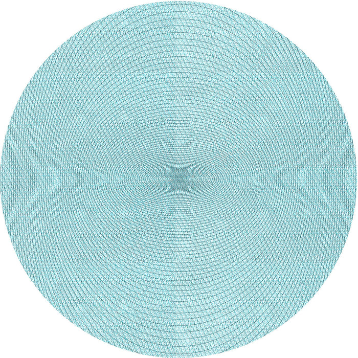 Square Machine Washable Transitional Electric Blue Rug in a Living Room, wshpat424lblu