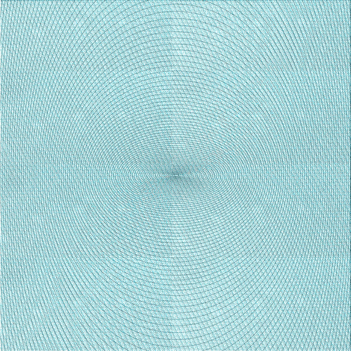 Round Patterned Electric Blue Rug, pat424lblu