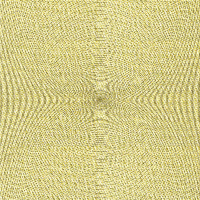 Round Patterned Sun Yellow Rug, pat424yw