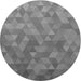 Square Patterned Ash Gray Rug, pat425gry