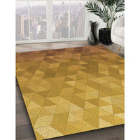 Patterned Dark Bisque Brown Rug, pat425org