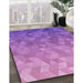 Machine Washable Transitional Violet Purple Rug in a Family Room, wshpat425pur