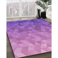 Patterned Violet Purple Rug, pat425pur