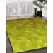 Machine Washable Transitional Dark Yellow Green Rug in a Family Room, wshpat425yw