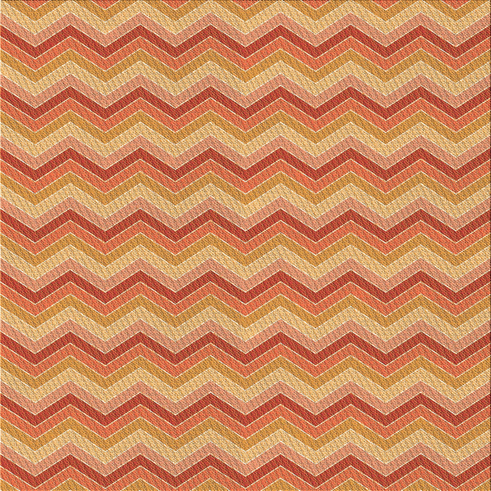 Round Patterned Orange Rug, pat426org