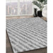 Patterned Gray Rug in Family Room, pat427gry