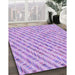 Machine Washable Transitional Purple Rug in a Family Room, wshpat427pur