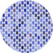 Square Patterned Royal Blue Rug, pat428blu