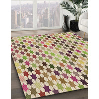 Patterned Brown Gold Rug, pat428brn