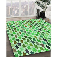 Patterned Green Rug, pat428grn