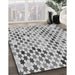 Patterned Light Gray Rug in Family Room, pat428gry