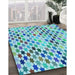 Machine Washable Transitional Blue Ivy Blue Rug in a Family Room, wshpat428lblu