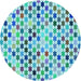 Square Machine Washable Transitional Blue Ivy Blue Rug in a Living Room, wshpat428lblu