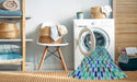 Machine Washable Transitional Blue Ivy Blue Rug in a Washing Machine, wshpat428lblu