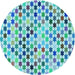 Square Patterned Blue Ivy Blue Rug, pat428lblu