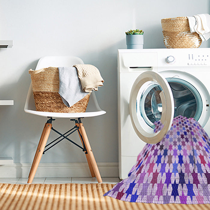 Machine Washable Transitional Blossom Pink Rug in a Washing Machine, wshpat428pur