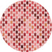 Square Machine Washable Transitional Deep Rose Pink Rug in a Living Room, wshpat428rd