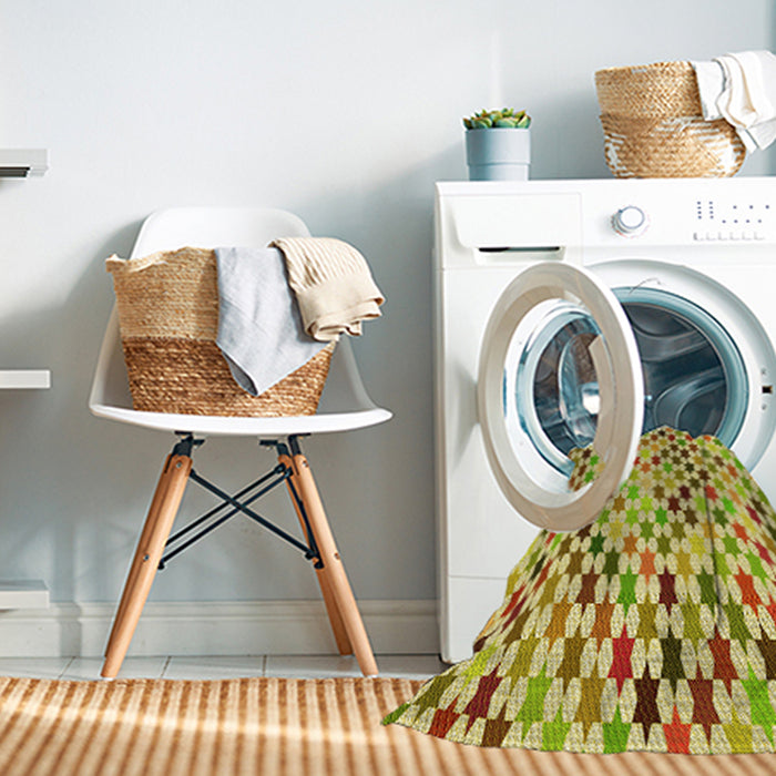 Machine Washable Transitional Dark Bisque Brown Rug in a Washing Machine, wshpat428yw