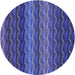 Square Patterned Sapphire Blue Rug, pat429blu