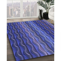 Patterned Sapphire Blue Rug, pat429blu