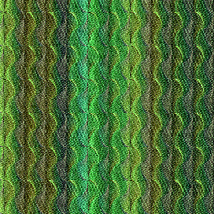 Round Patterned Dark Lime Green Rug, pat429grn