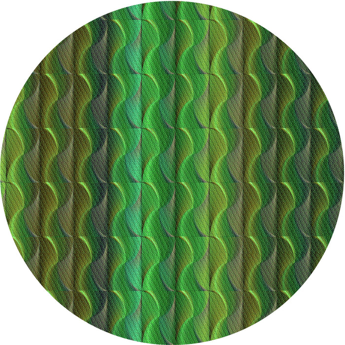 Square Patterned Dark Lime Green Rug, pat429grn