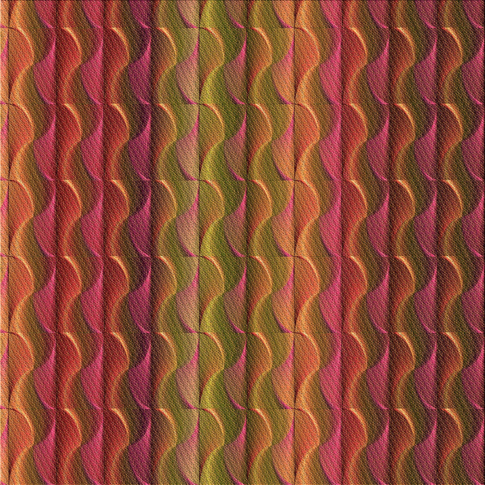 Round Patterned Red Rug, pat429org