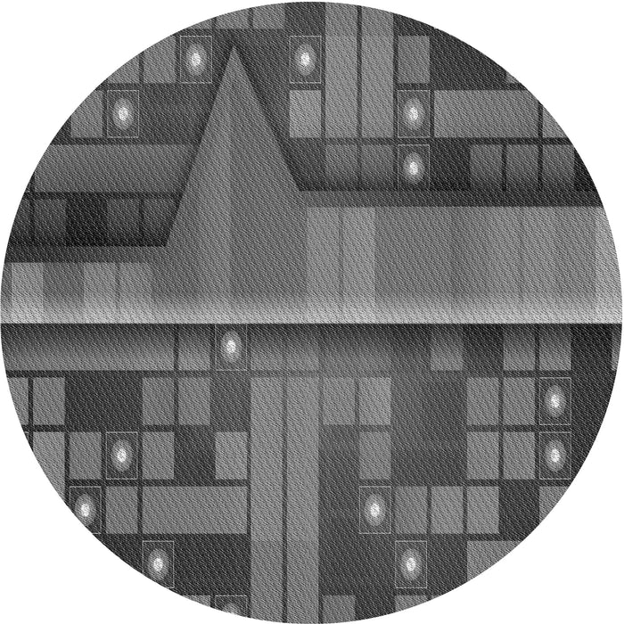 Square Machine Washable Transitional Gray Rug in a Living Room, wshpat43gry