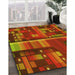 Machine Washable Transitional Tomato Red Rug in a Family Room, wshpat43yw