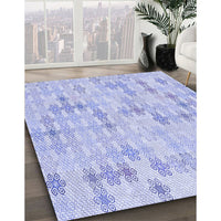 Patterned Lavender Blue Rug, pat430blu